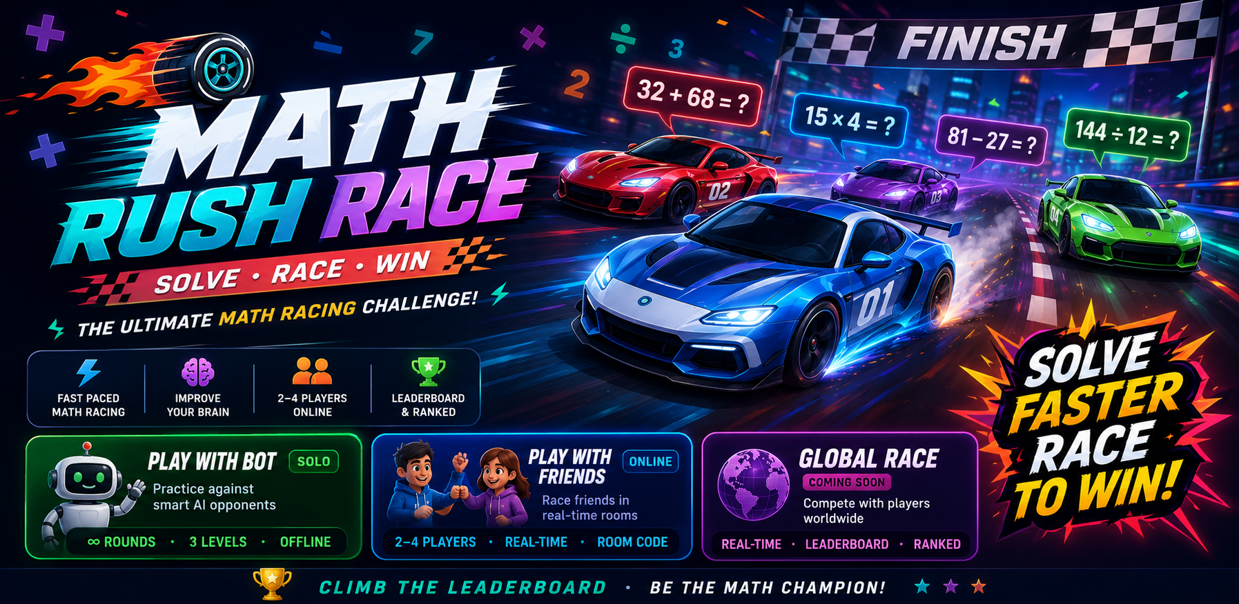 Math Rush Race app feature image